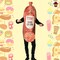Adults Smoked Hard Salami Costume Funny Food Tunic for Halloween Parties